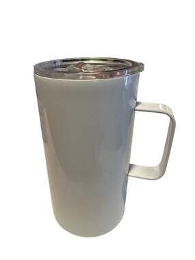 20 oz White Sublimation Stainless Steel Coffee Mug with Handle